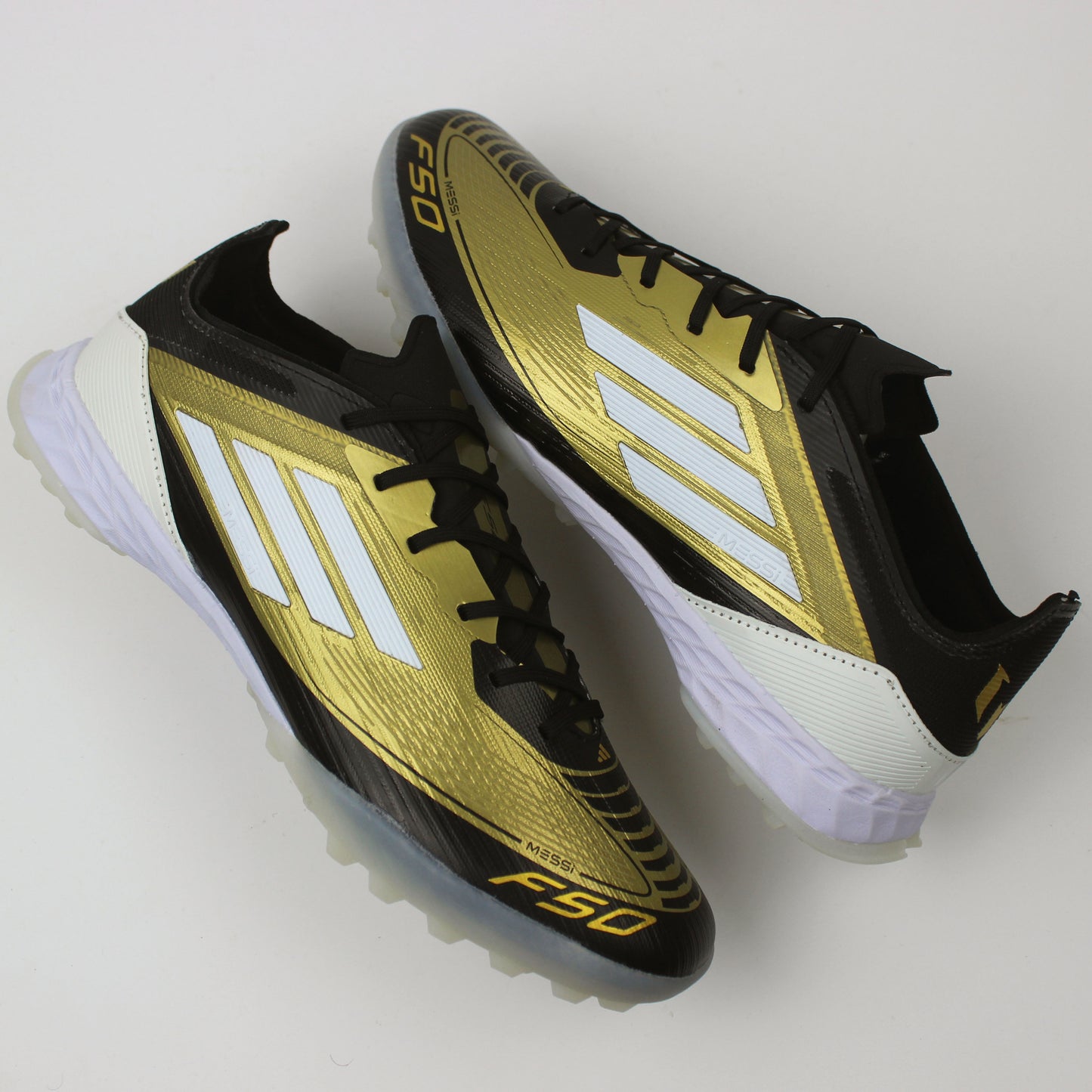 Turf Adidas F50 Laces (messi edition black-gold)