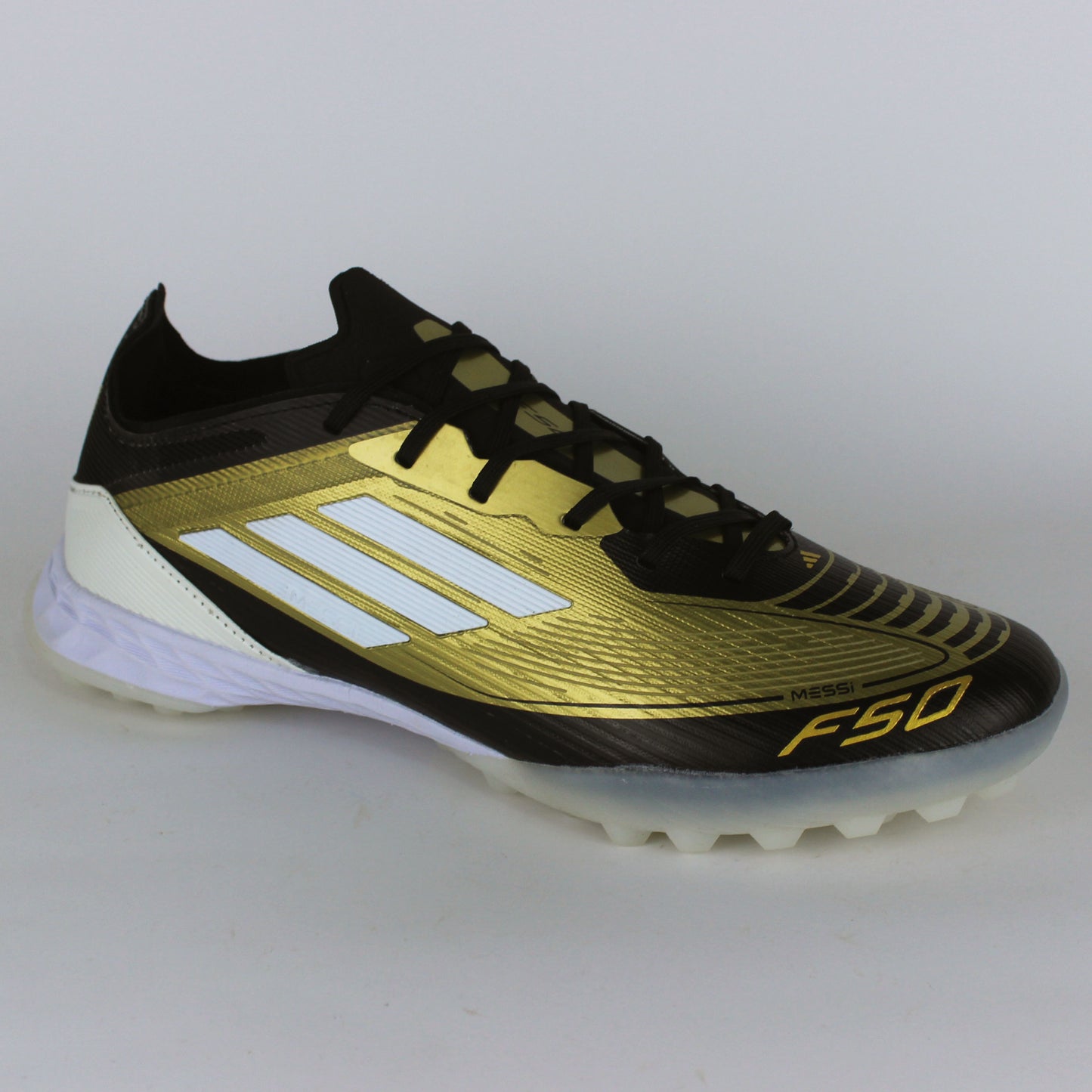 Turf Adidas F50 Laces (messi edition black-gold)