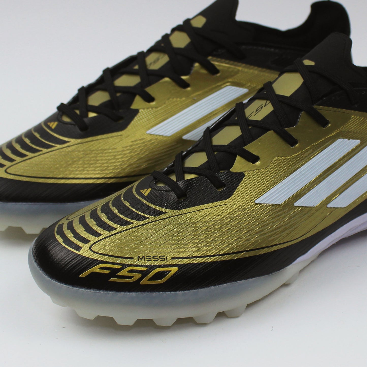 Turf Adidas F50 Laces (messi edition black-gold)